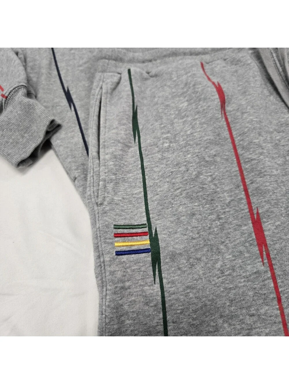 EUC Size MEDIUM The Bay x Toronto Raptors Sweatsuit Hoodie Joggers Set Striped